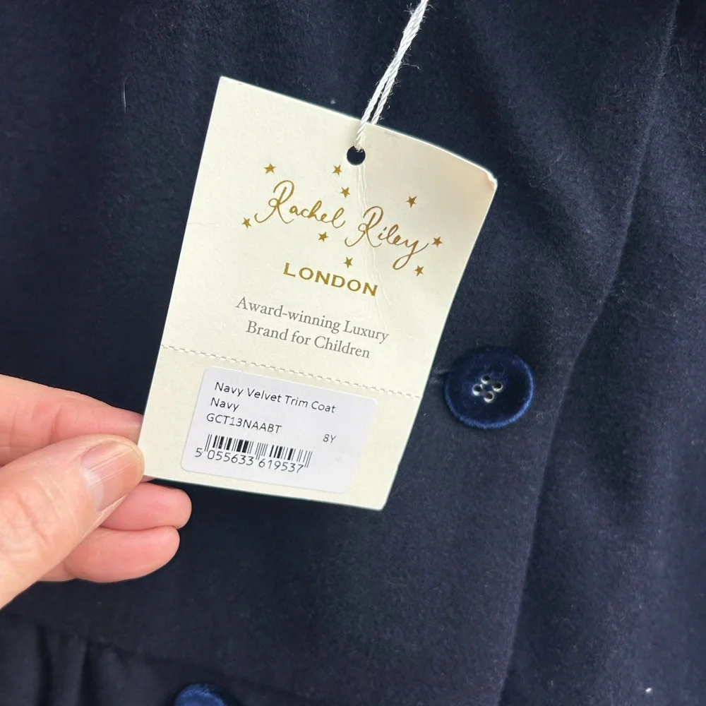 Rachel Riley Navy Double-Breasted Pea Coat